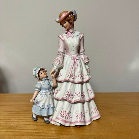 Fine porcelain Lenox Sunday in the Park Mother and Child Figurine 1986 Retired - Picture 8 of 9